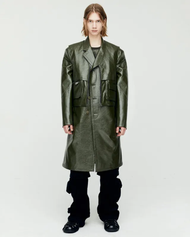 TONNY V-NECK ZIP-UP VEST atb1046m(KHAKI) made by Andersson Bell