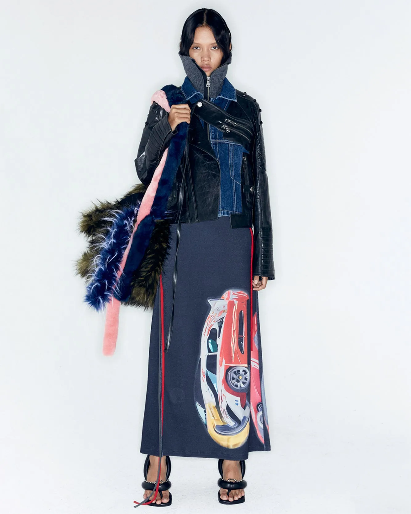 ADSB X OTTOLINGER FURRY BIG BAG aaa423w(MULTI) sold by Andersson Bell product image thumbnail 5