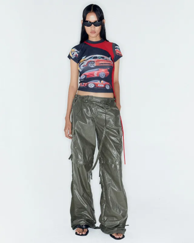 ADSB X OTTOLINGER ADJUSTABLE PARACHUTE PANTS apa776w(KHAKI) made by Andersson Bell