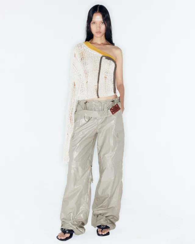 ADSB X OTTOLINGER ONE SHOULDER KNIT atb1214w(IVORY) sold by Andersson Bell