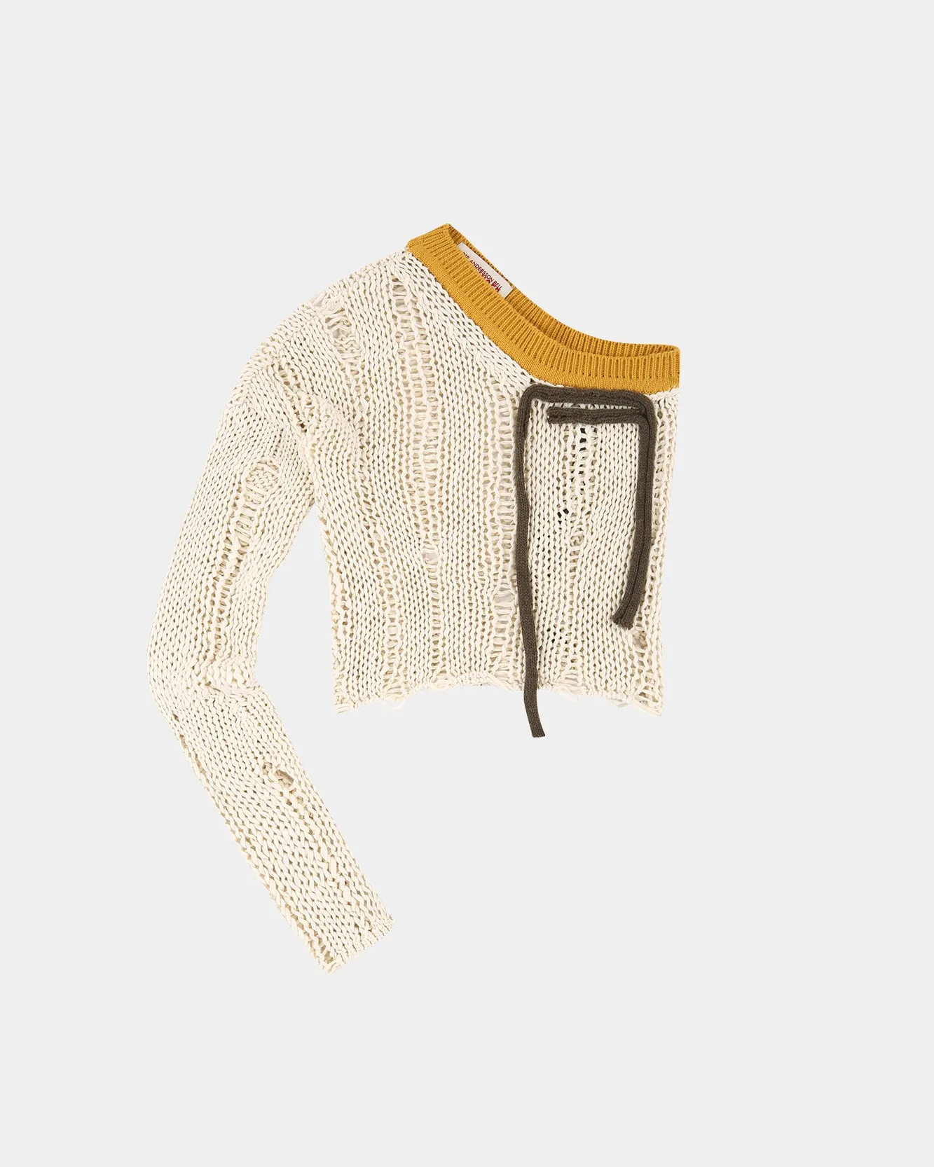 ADSB X OTTOLINGER ONE SHOULDER KNIT atb1214w(IVORY) sold by Andersson Bell product image thumbnail 2