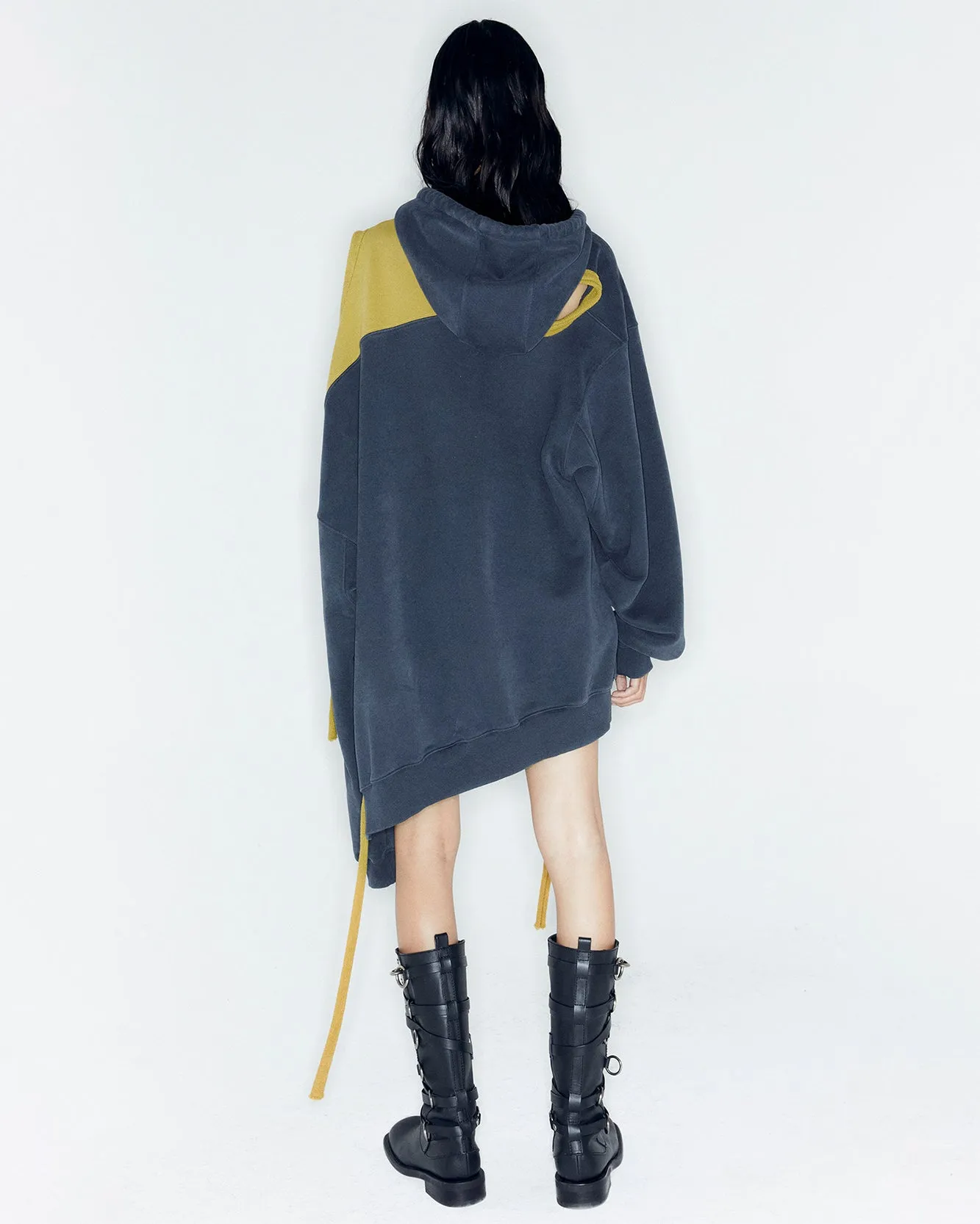 ADSB X OTTOLINGER DECONSTRUCTED HOODIE atb1213w(NAVY) sold by Andersson Bell product image thumbnail 5