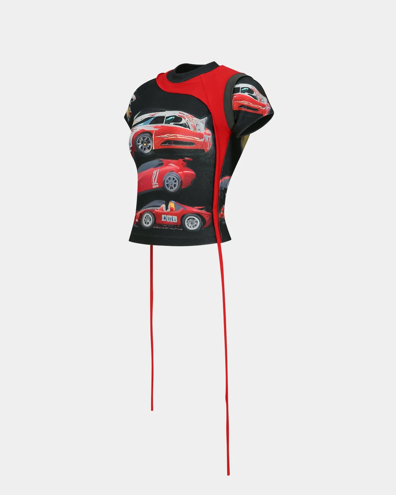 ADSB X OTTOLINGER CAR PRINTED JERSEY TOP atb1212w(BLACK) sold by Andersson Bell product image thumbnail 3