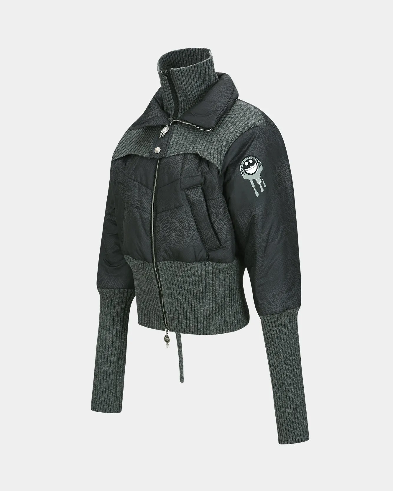 ADSB X OTTOLINGER RIB POINT PUFFER JACKET awa669w(CHARCOAL) sold by Andersson Bell product image thumbnail 3