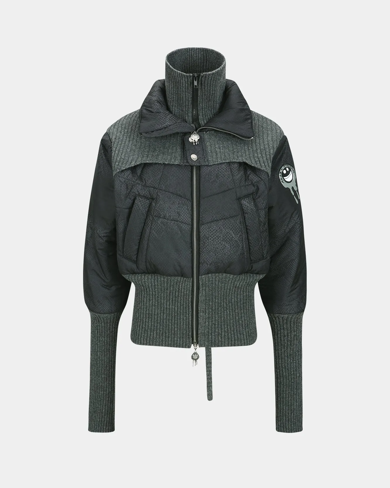 ADSB X OTTOLINGER RIB POINT PUFFER JACKET awa669w(CHARCOAL) sold by Andersson Bell product image thumbnail 2