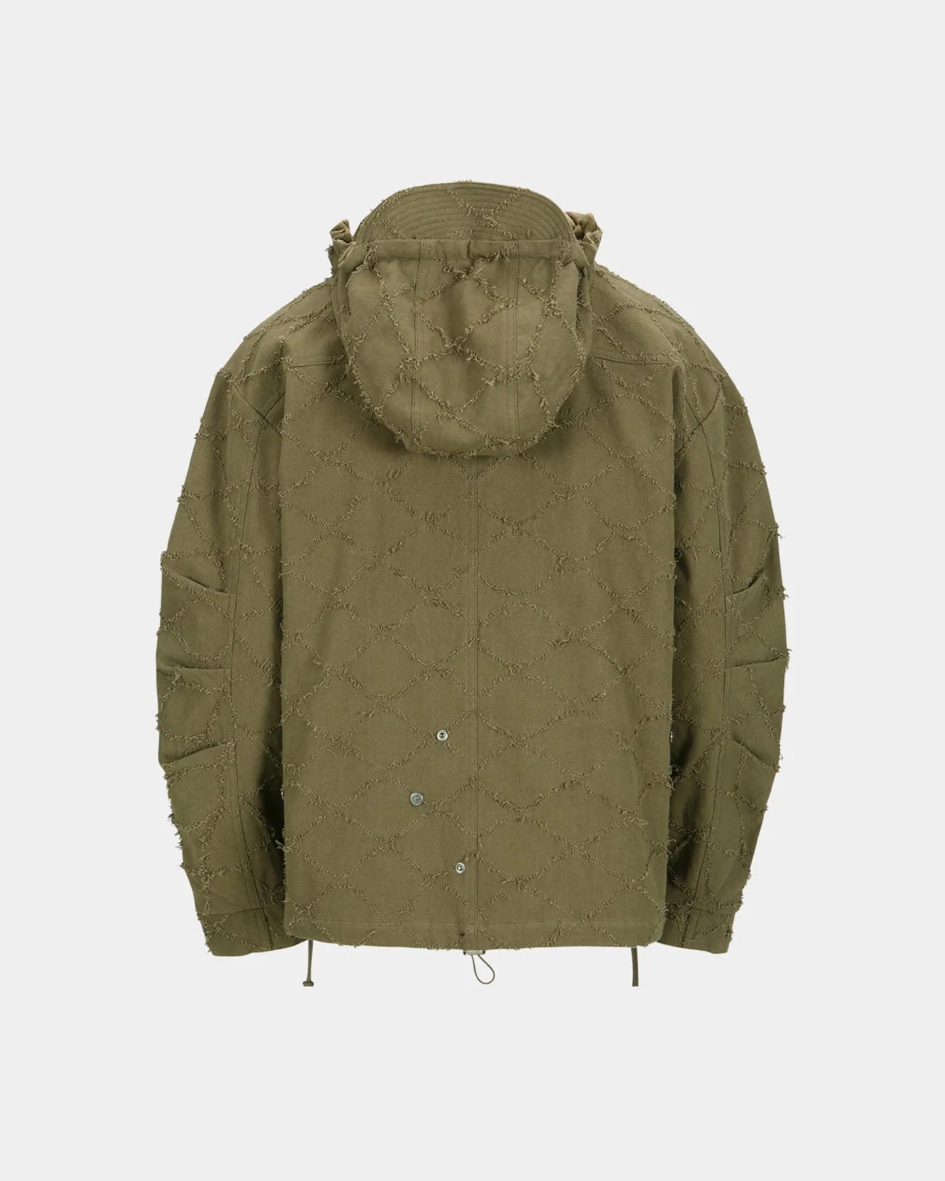 LACE-UP ANORAK HOODIE atb1141m(KHAKI) sold by Andersson Bell product image thumbnail 3