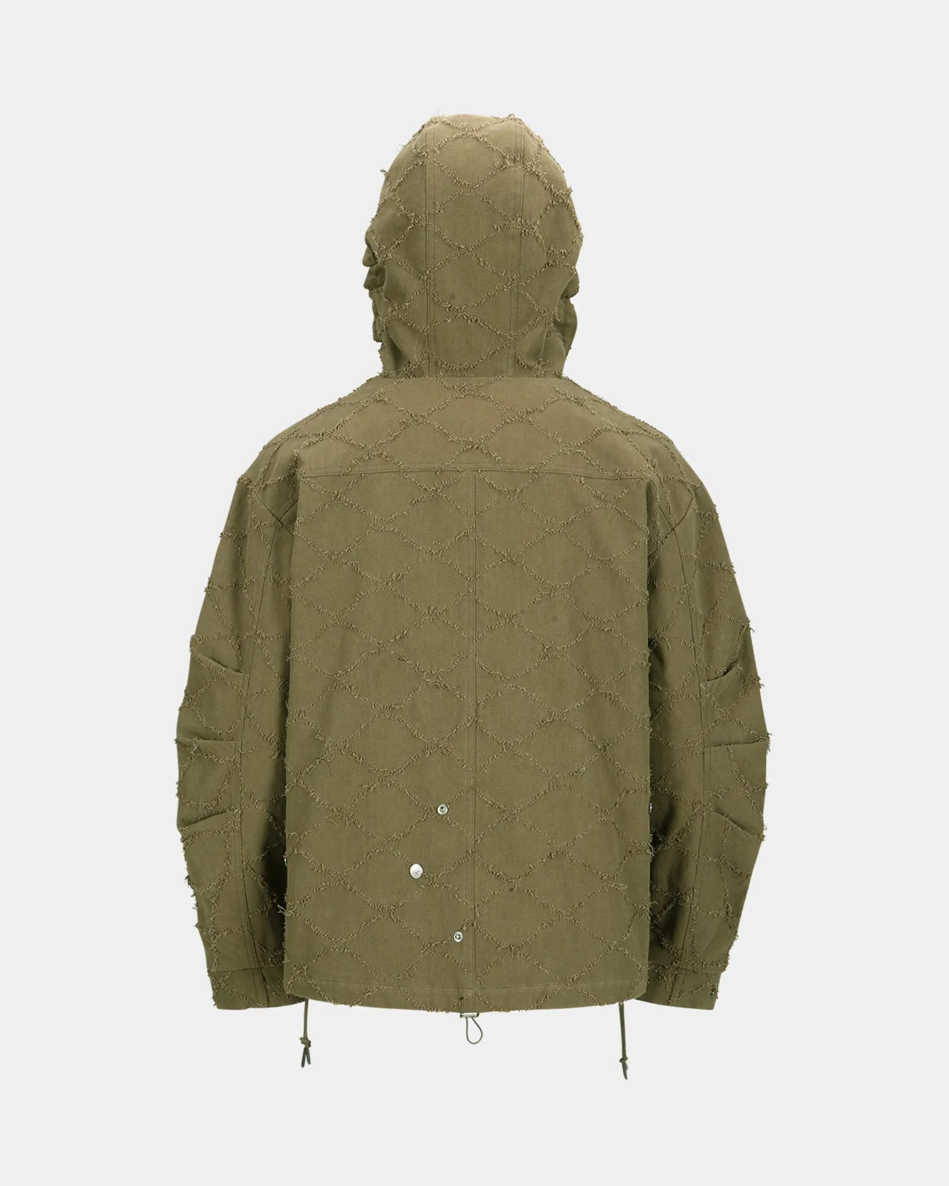 LACE-UP ANORAK HOODIE atb1141m(KHAKI) sold by Andersson Bell product image thumbnail 5