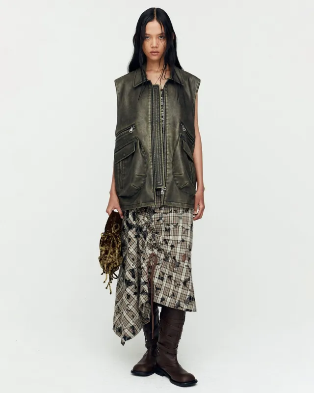 UNISEX ETNA FAUX LEATHER VEST awa651u(KHAKI) sold by Andersson Bell