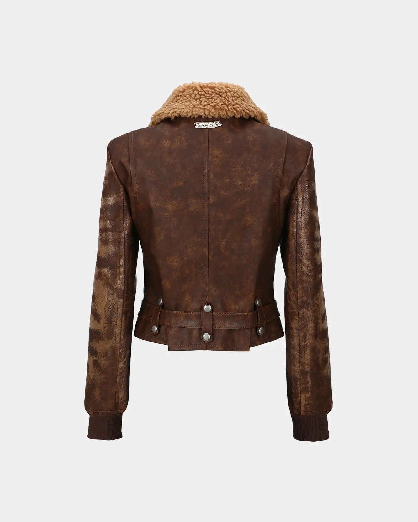 (WOMEN) AUSTIN FAUX SHEARLING JACKET awa546w(BROWN) sold by Andersson Bell product image thumbnail 4