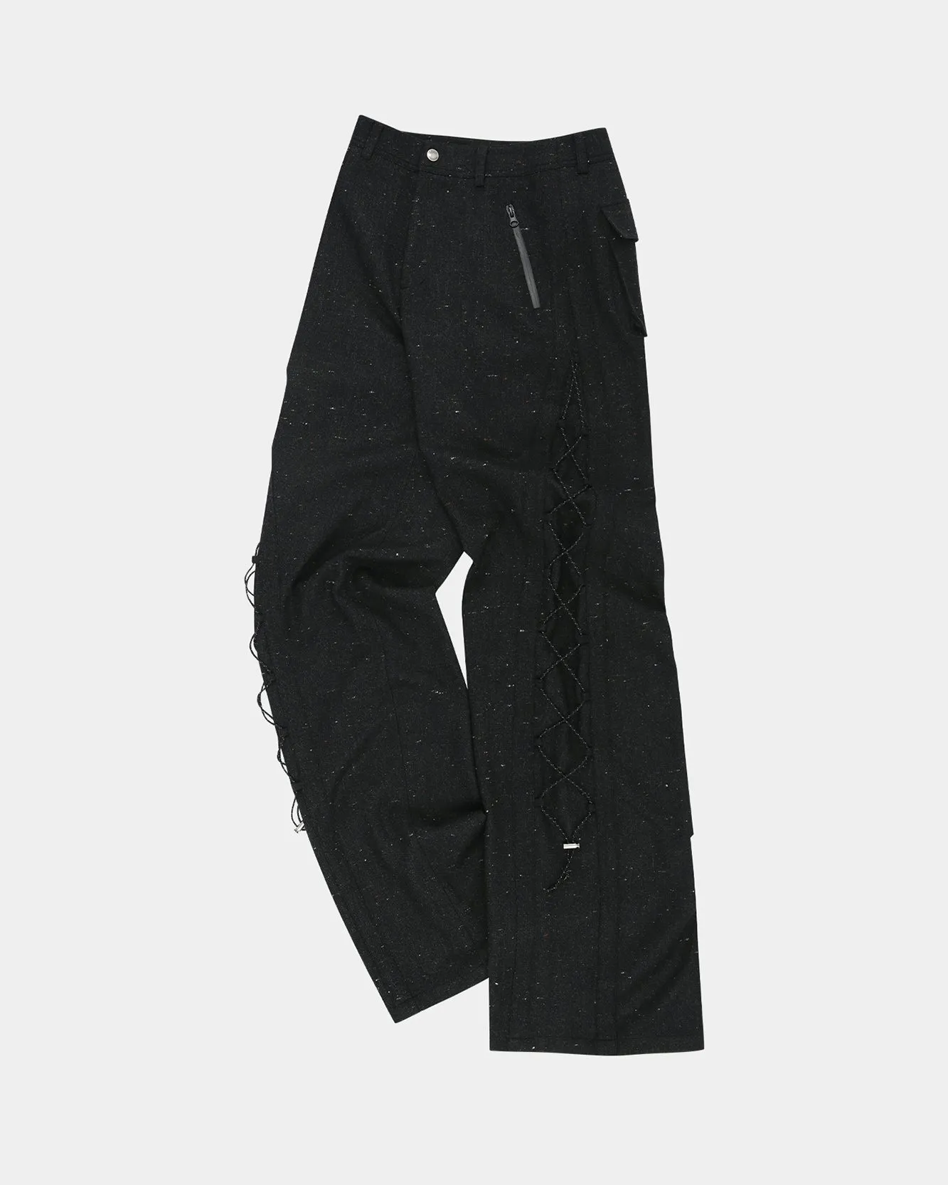 NEP WOOL LACE-UP WIDE PANTS apa769w(BLACK) sold by Andersson Bell product image thumbnail 2