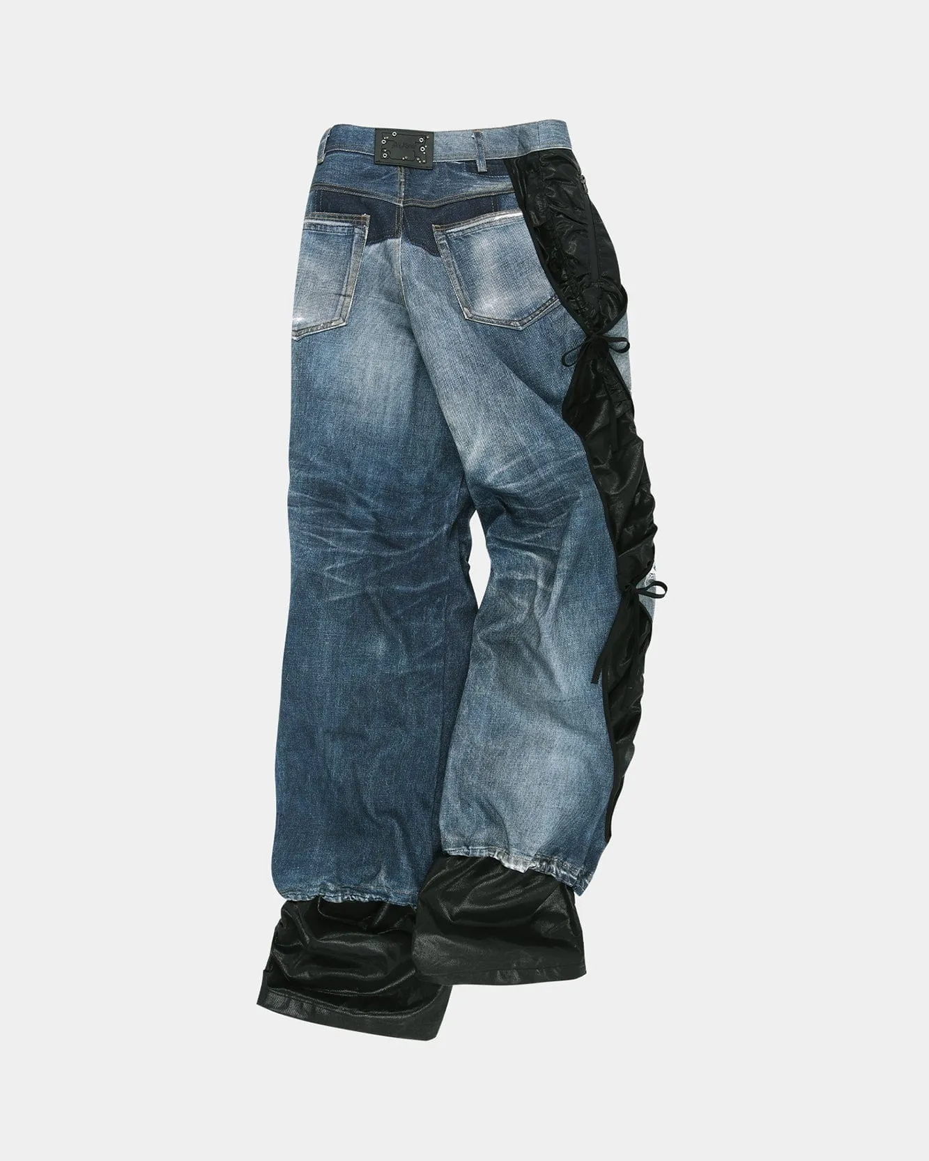 DENIM TROMPE L`OEIL LAYERED TYING PANTS apa768w(WASHED BLUE) sold by Andersson Bell product image thumbnail 3