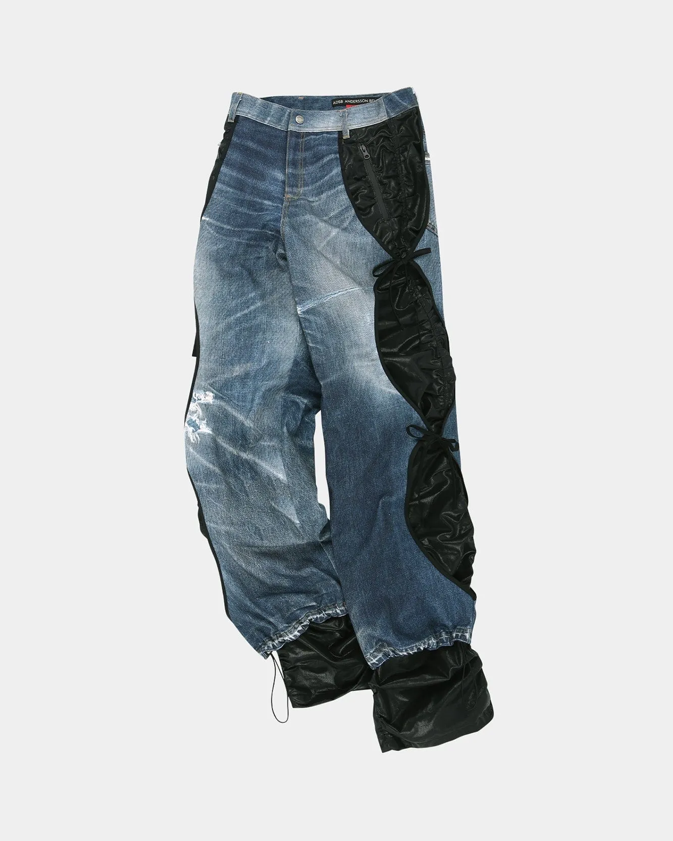 DENIM TROMPE L`OEIL LAYERED TYING PANTS apa768w(WASHED BLUE) sold by Andersson Bell product image thumbnail 2