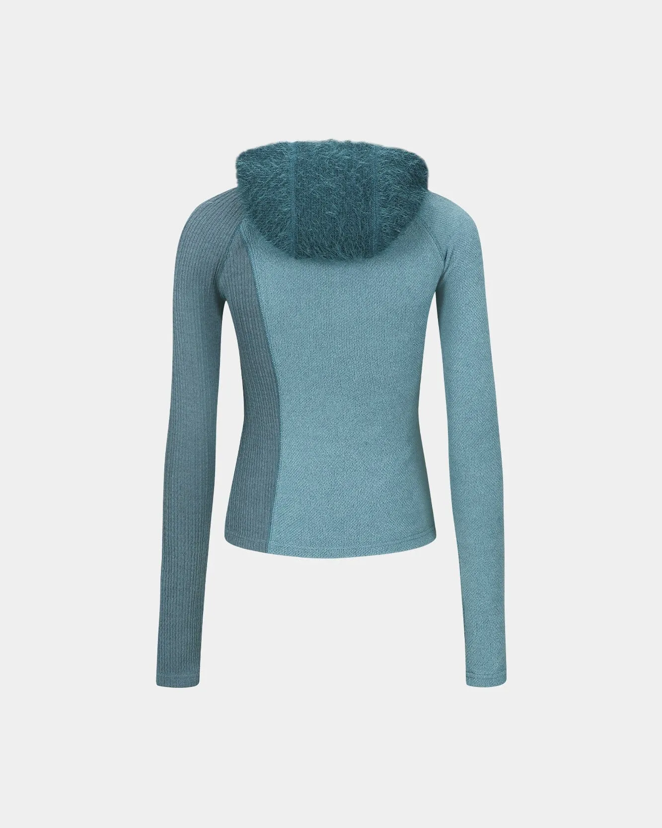 (ESSENTIAL) TIGHT RIBBED COMBINATION HOODIE atb1195w(BLUE) sold by Andersson Bell product image thumbnail 4