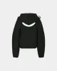 (ESSENTIAL) CUT OUT SHIRRING HOODIE atb1193w(BLACK) sold by Andersson Bell