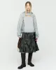 (ESSENTIAL) CUT OUT SHIRRING HOODIE atb1193w(MELANGE GREY) sold by Andersson Bell