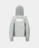 (ESSENTIAL) CUT OUT SHIRRING HOODIE atb1193w(MELANGE GREY) sold by Andersson Bell