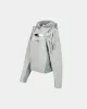 (ESSENTIAL) CUT OUT SHIRRING HOODIE atb1193w(MELANGE GREY) sold by Andersson Bell