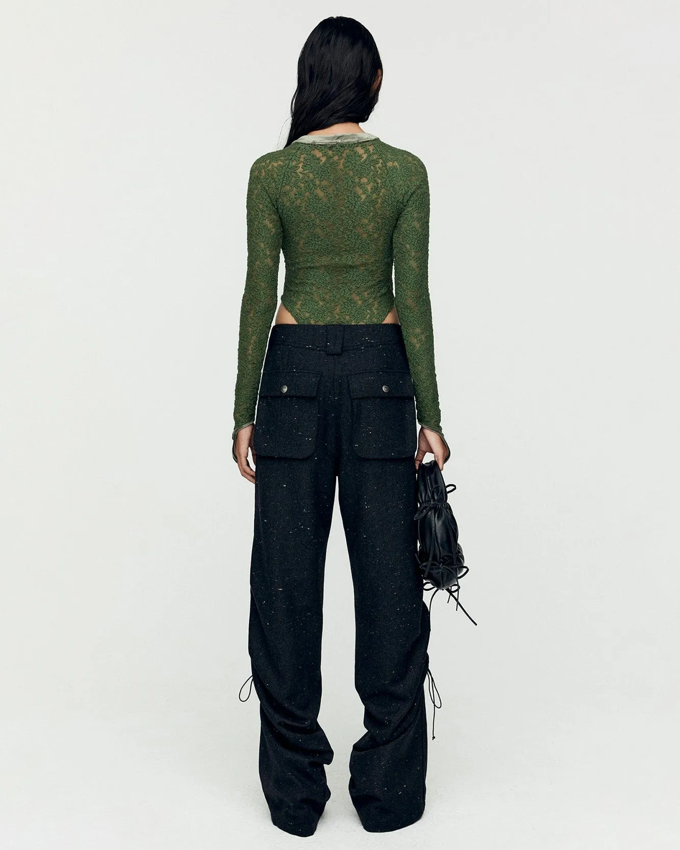 ROSE LACE BODYSUIT atb1192w(KHAKI) sold by Andersson Bell product image thumbnail 5