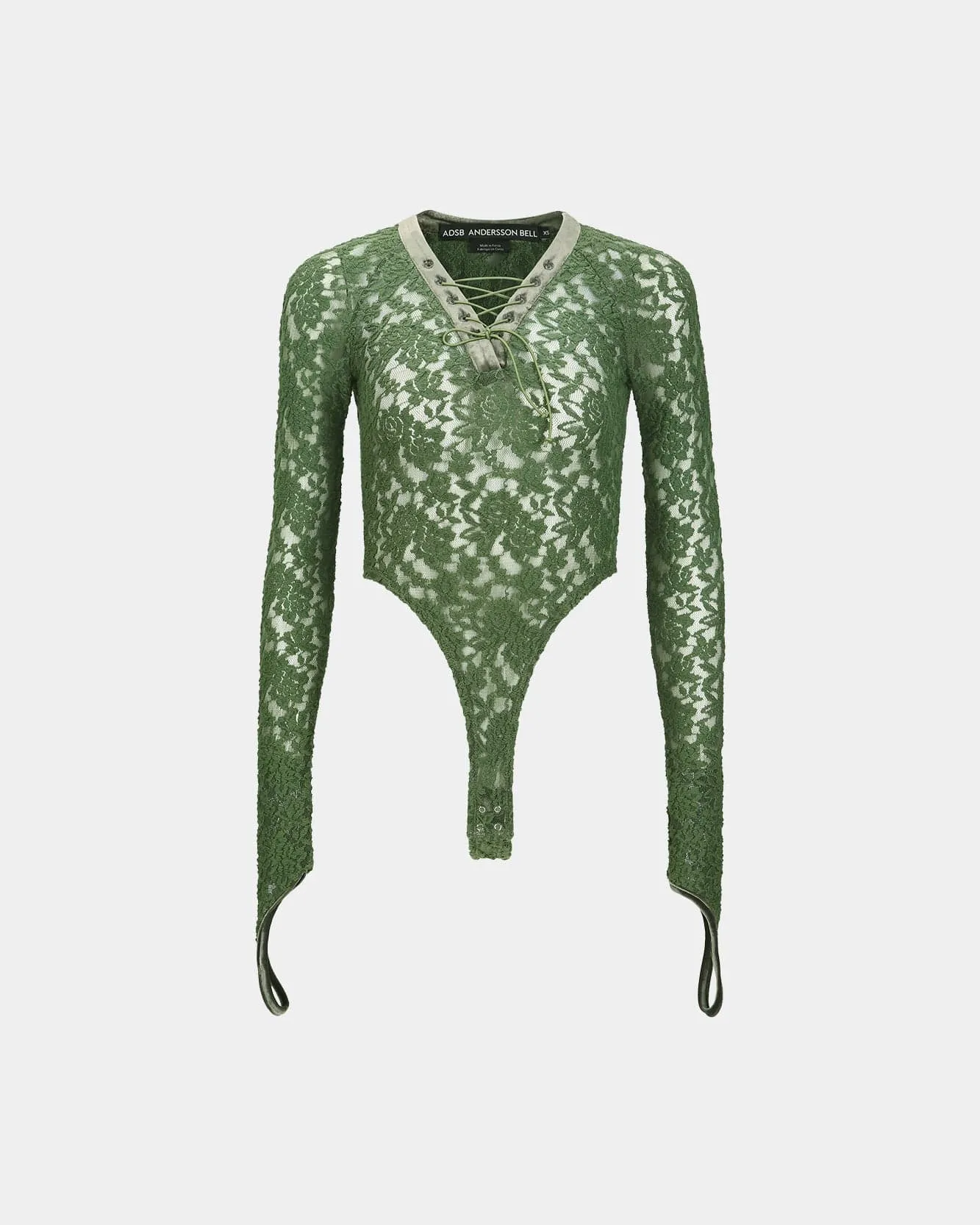 ROSE LACE BODYSUIT atb1192w(KHAKI) sold by Andersson Bell product image thumbnail 2