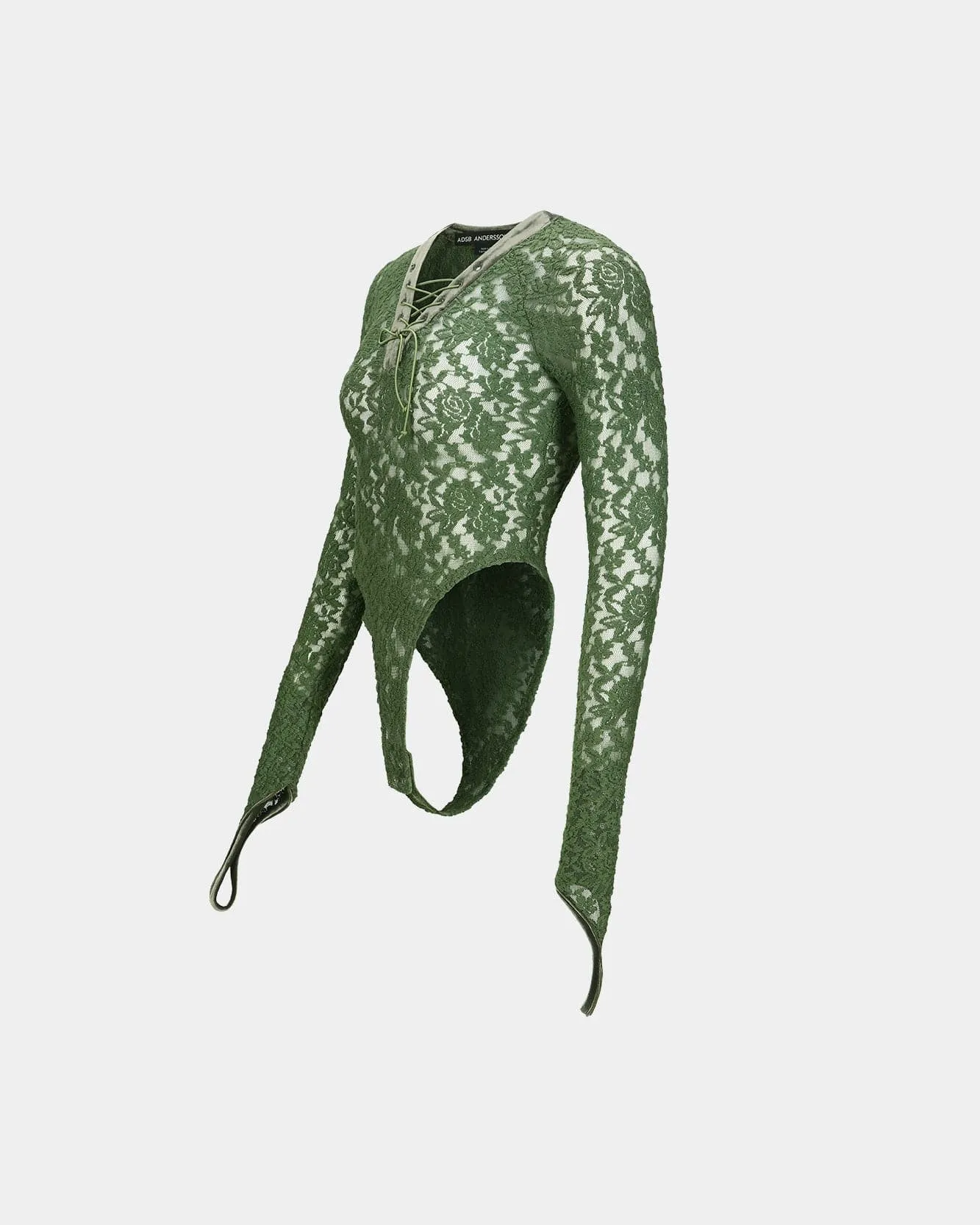 ROSE LACE BODYSUIT atb1192w(KHAKI) sold by Andersson Bell product image thumbnail 3