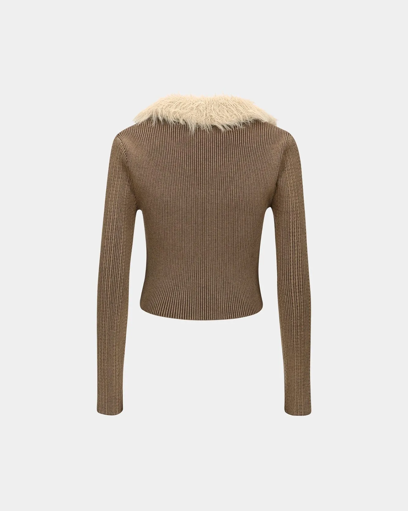 LACE-UP KNIT CARDIGAN atb1185w(BROWN) sold by Andersson Bell product image thumbnail 4