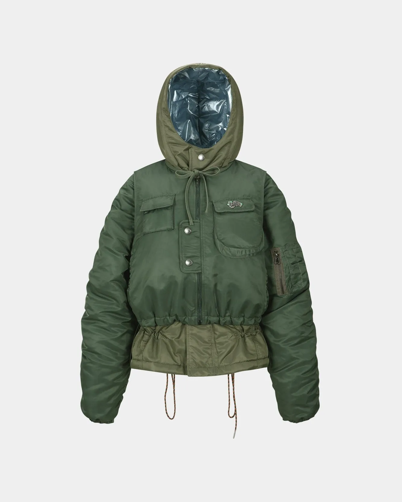 (WOMEN) HAYDEN VEST LAYERED PADDED JACKET awa618w(KHAKI) sold by Andersson Bell product image thumbnail 4