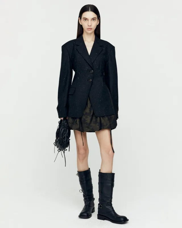 NEP WOOL CUT-OUT HARNESS JACKET awa665w(BLACK) made by Andersson Bell