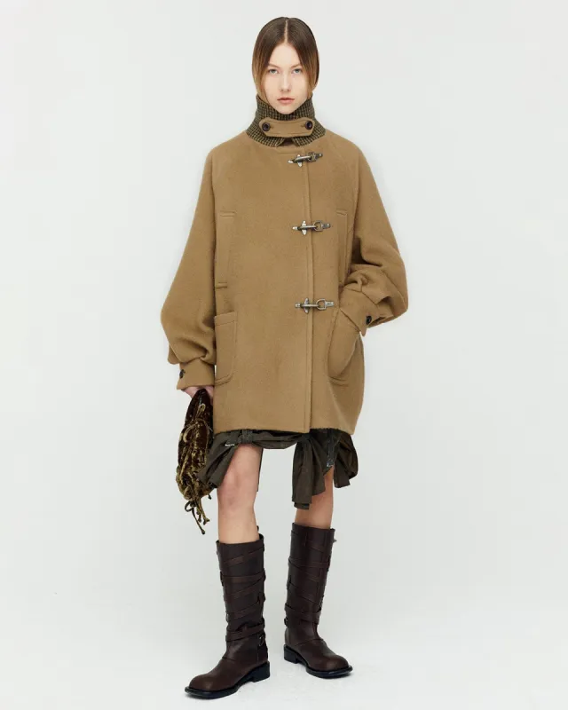 OVERSIZED PEA COAT awa659w(CAMEL) sold by Andersson Bell