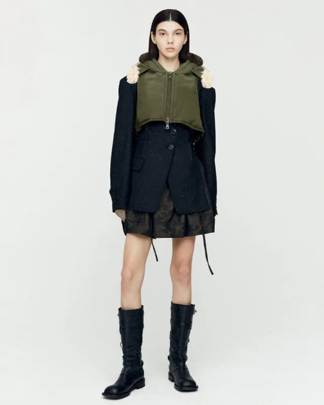 N2B HOOD FLYER VEST awa658w(KHAKI) sold by Andersson Bell