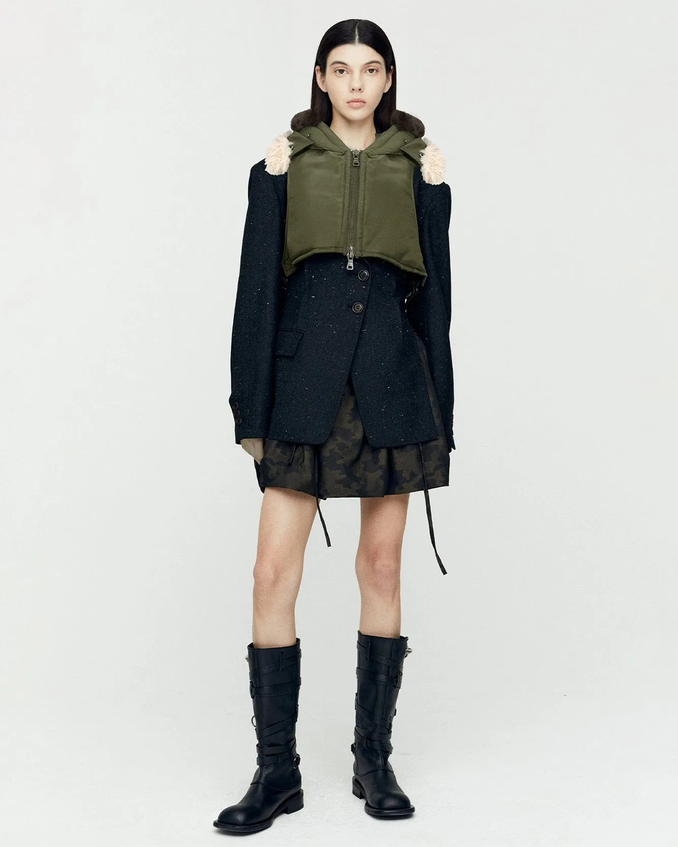 N2B HOOD FLYER VEST awa658w(KHAKI) sold by Andersson Bell