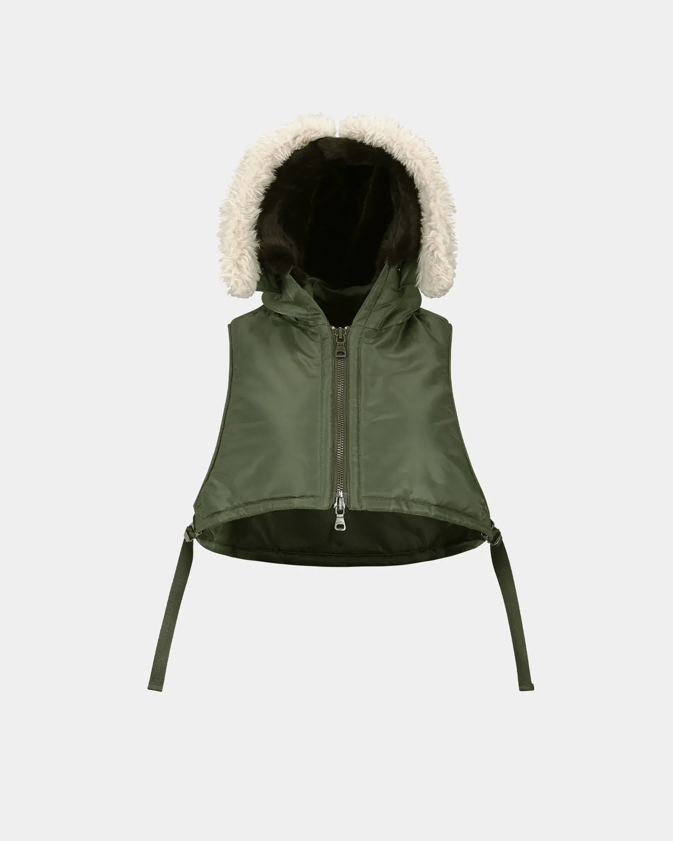 N2B HOOD FLYER VEST awa658w(KHAKI) sold by Andersson Bell product image thumbnail 2