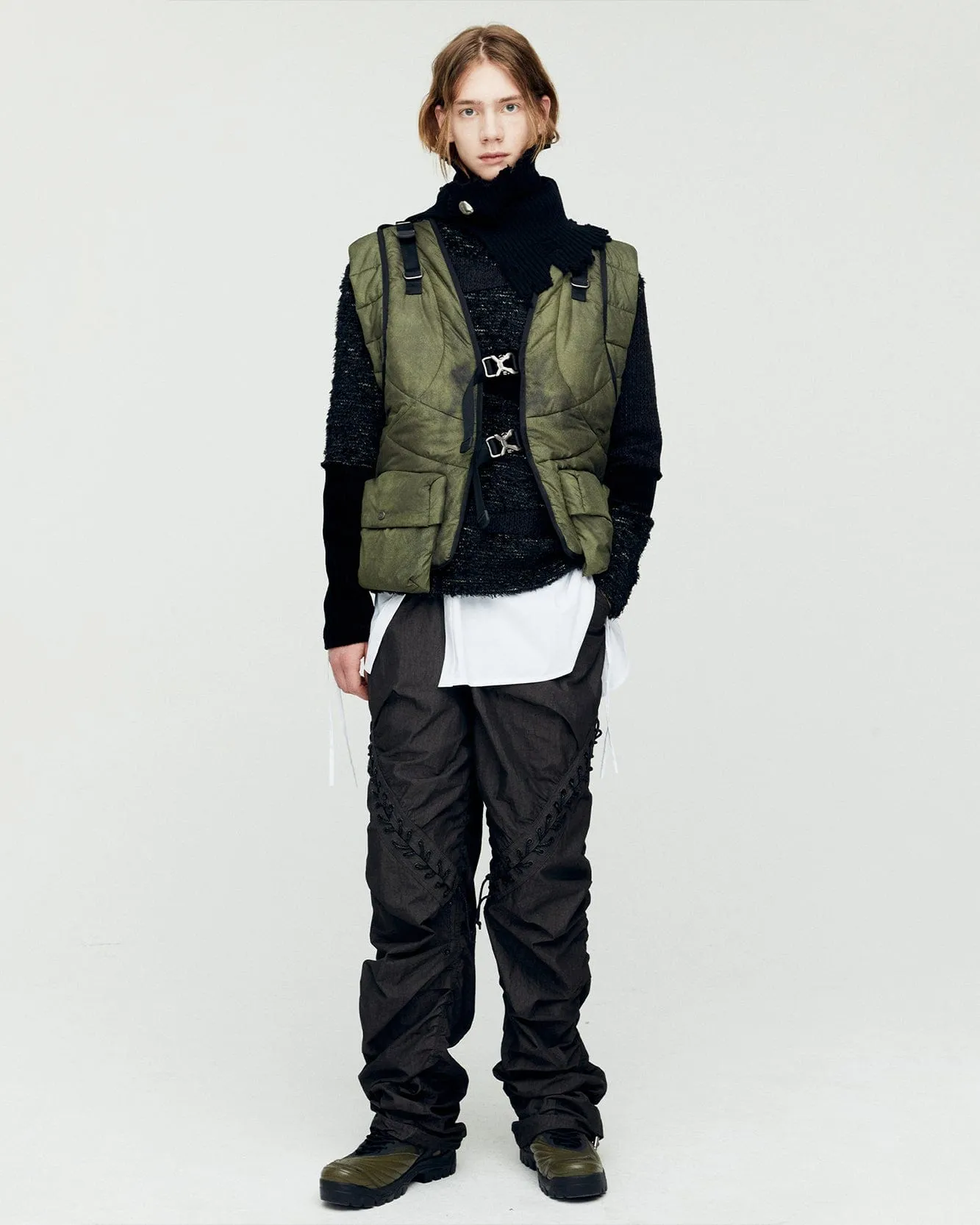 UNISEX ROGHEN WOOL NECK WARMER aaa421u(BLACK) sold by Andersson Bell product image thumbnail 3