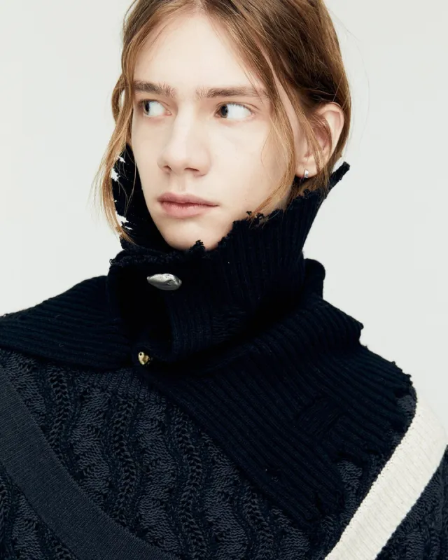 UNISEX ROGHEN WOOL NECK WARMER aaa421u(BLACK) sold by Andersson Bell