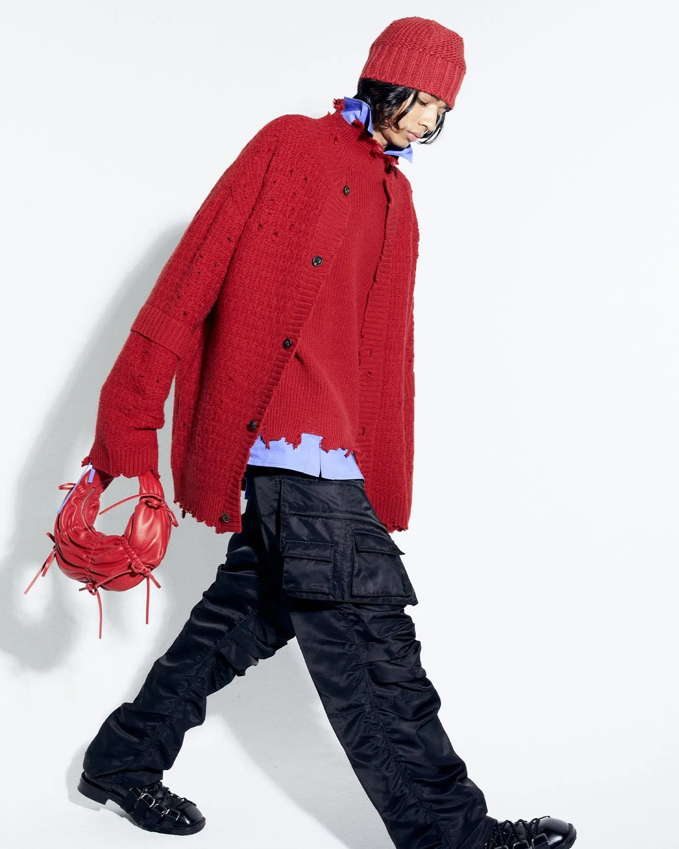 MILANO WOOL BEANIE aaa419m(RED) sold by Andersson Bell product image thumbnail 4