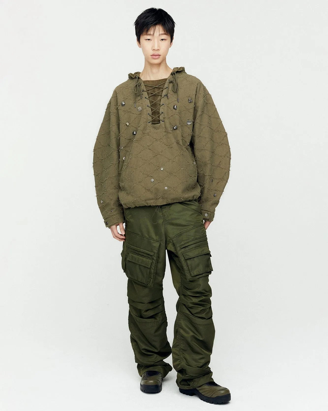 POCKET BAG CARGO PANTS apa744m(KHAKI) sold by Andersson Bell product image thumbnail 5
