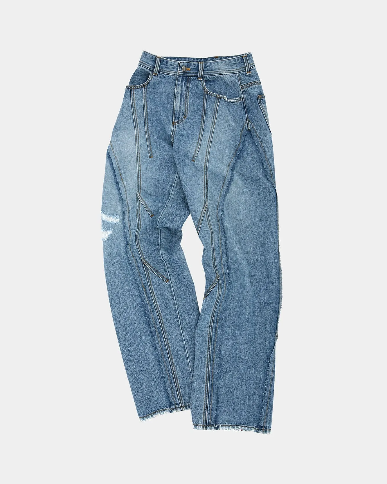 PANEL CARPENTER WIDE-LEG JEANS apa743m(WASHED BLUE) sold by Andersson Bell product image thumbnail 2