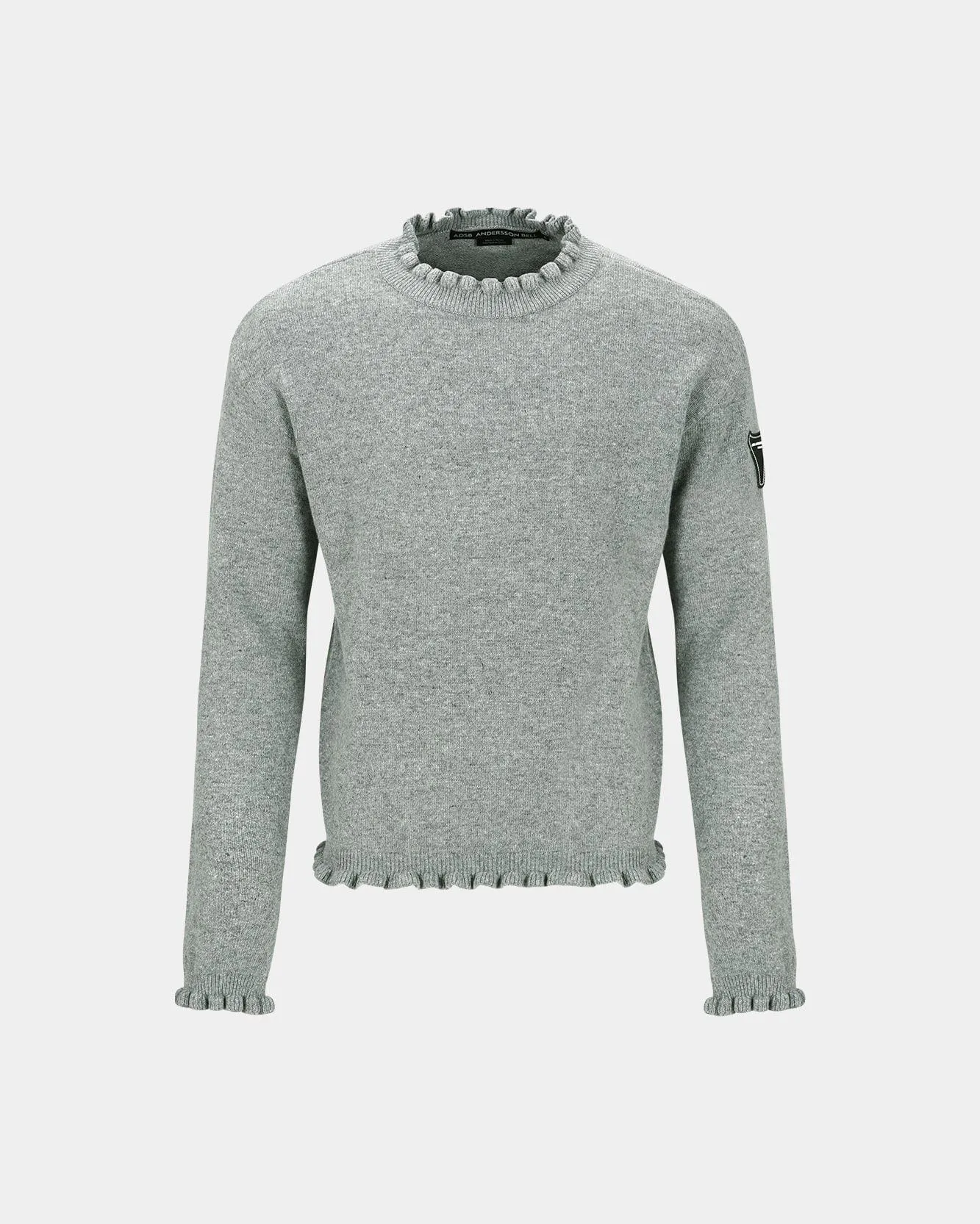 FLOWER RIB CREW-NECK SWEATER atb1173m(GREY) sold by Andersson Bell product image thumbnail 2