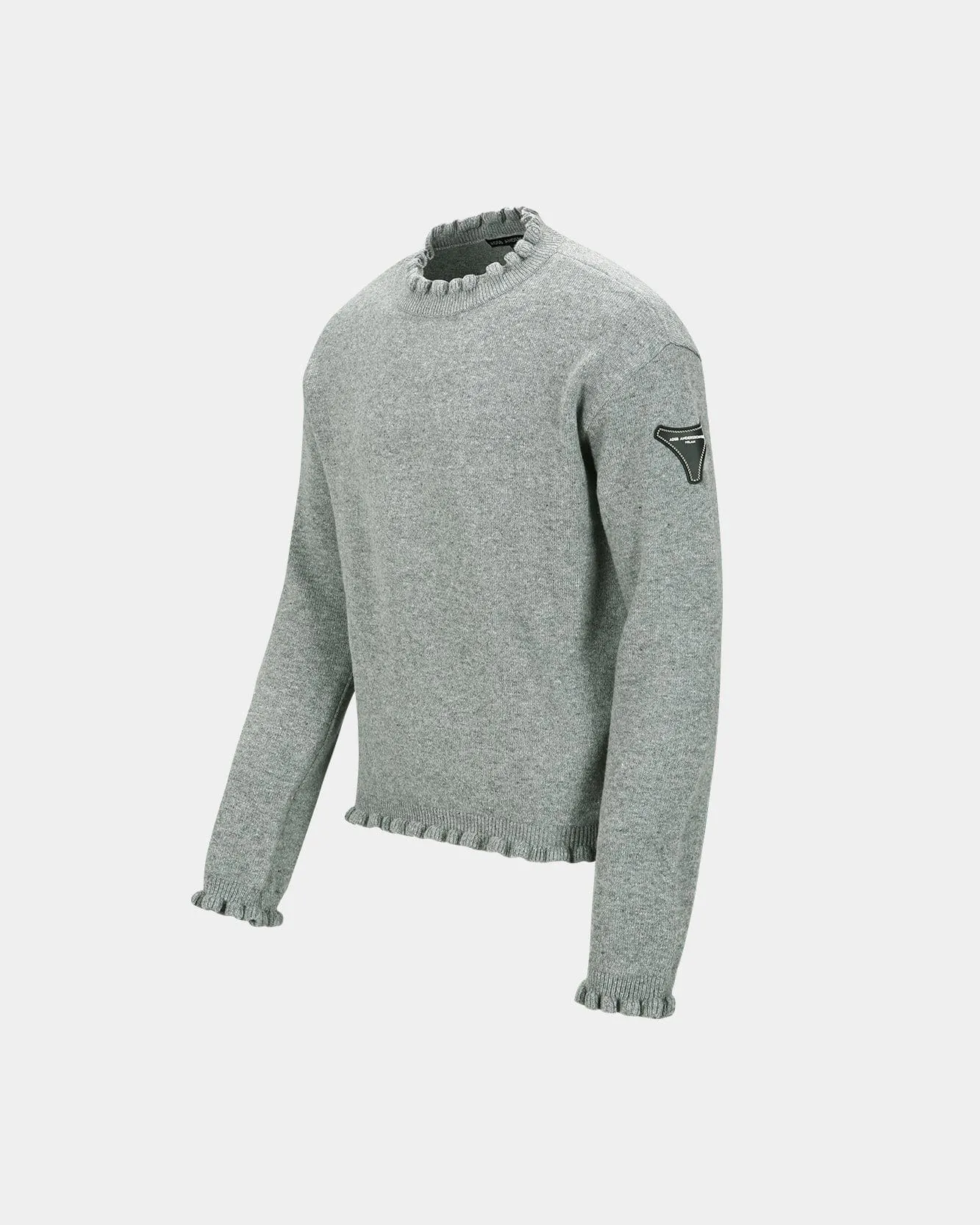 FLOWER RIB CREW-NECK SWEATER atb1173m(GREY) sold by Andersson Bell product image thumbnail 3