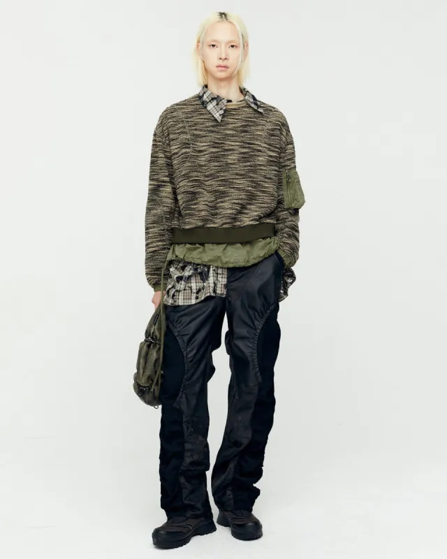 LAYERED FLEECE SWEATER atb1171m(KHAKI) sold by Andersson Bell