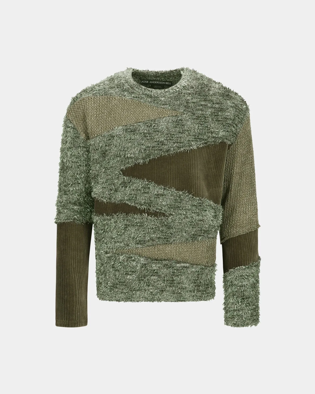 GHILLIE COLOR BLOCK SWEATER atb1170m(KHAKI) sold by Andersson Bell product image thumbnail 2