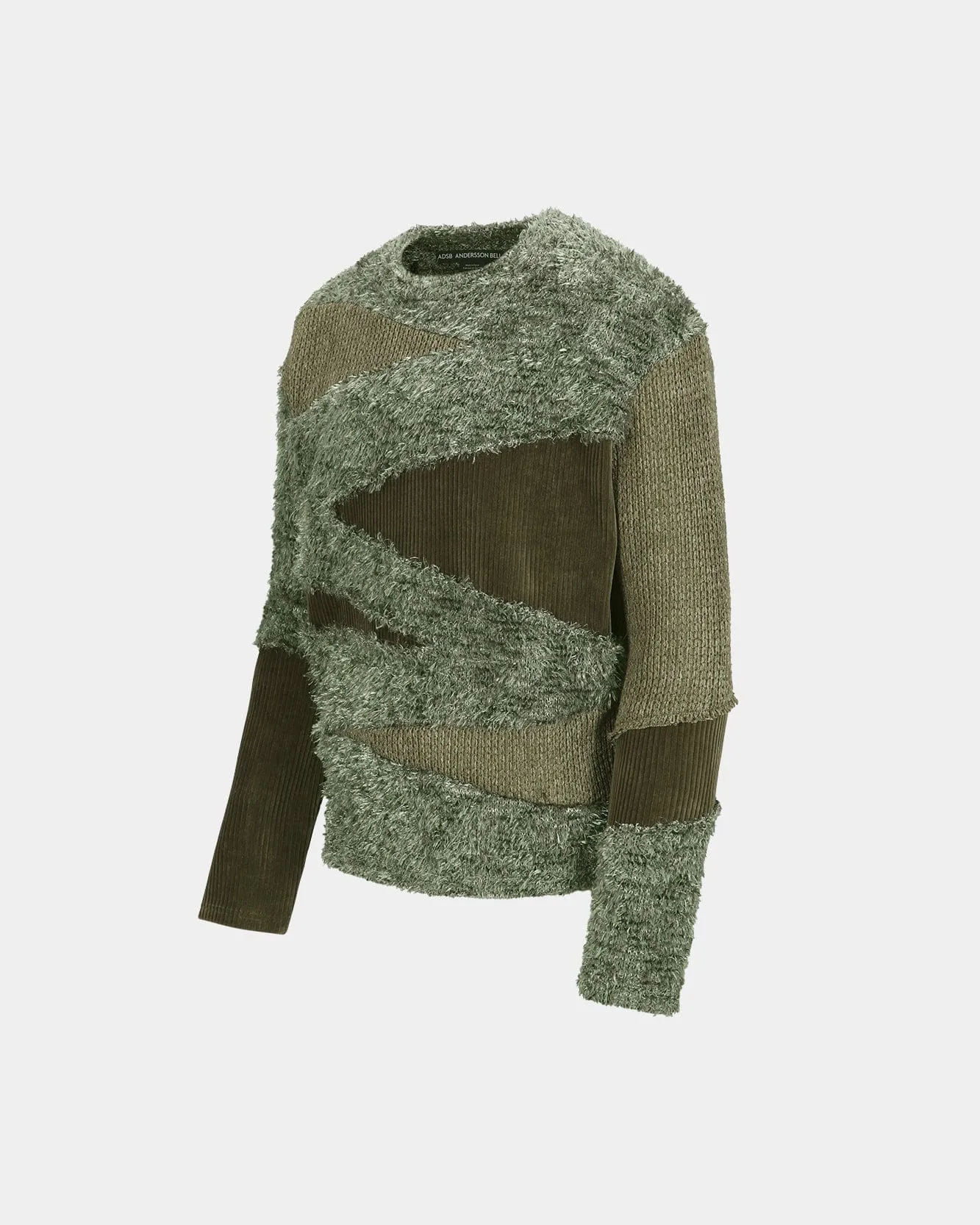 GHILLIE COLOR BLOCK SWEATER atb1170m(KHAKI) sold by Andersson Bell product image thumbnail 3