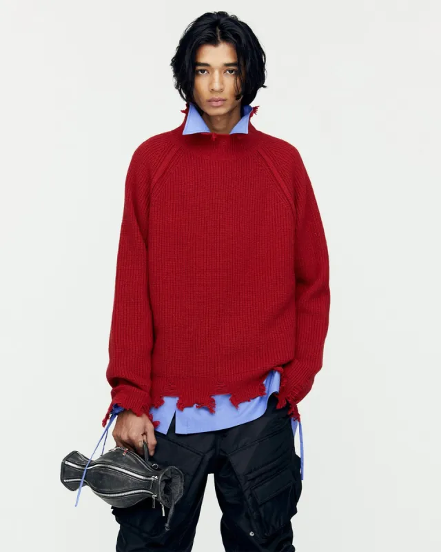 ROGHEN TURTLE NECK SWEATER atb1157m(SCARLET) made by Andersson Bell