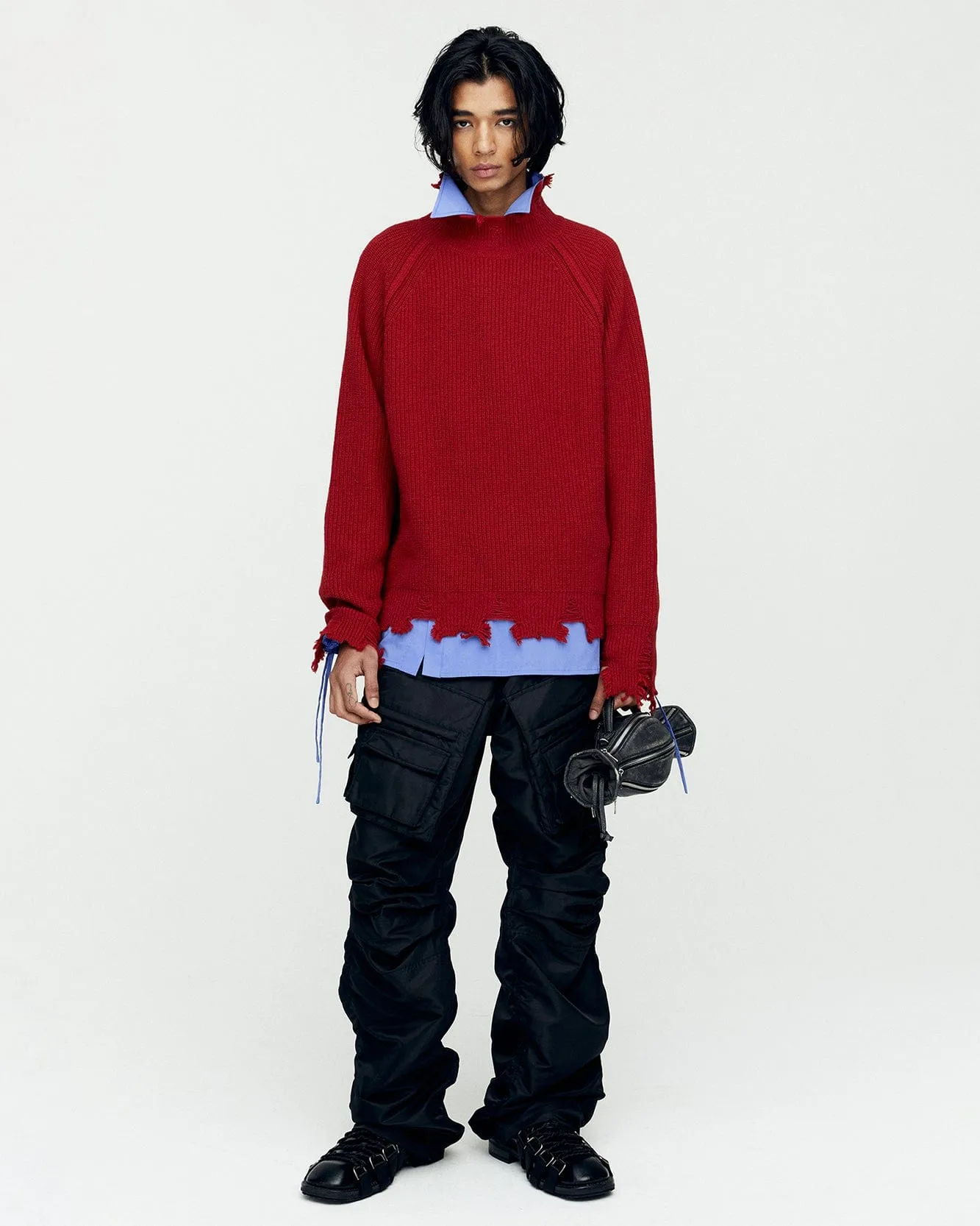 ROGHEN TURTLE NECK SWEATER atb1157m(SCARLET) sold by Andersson Bell product image thumbnail 5