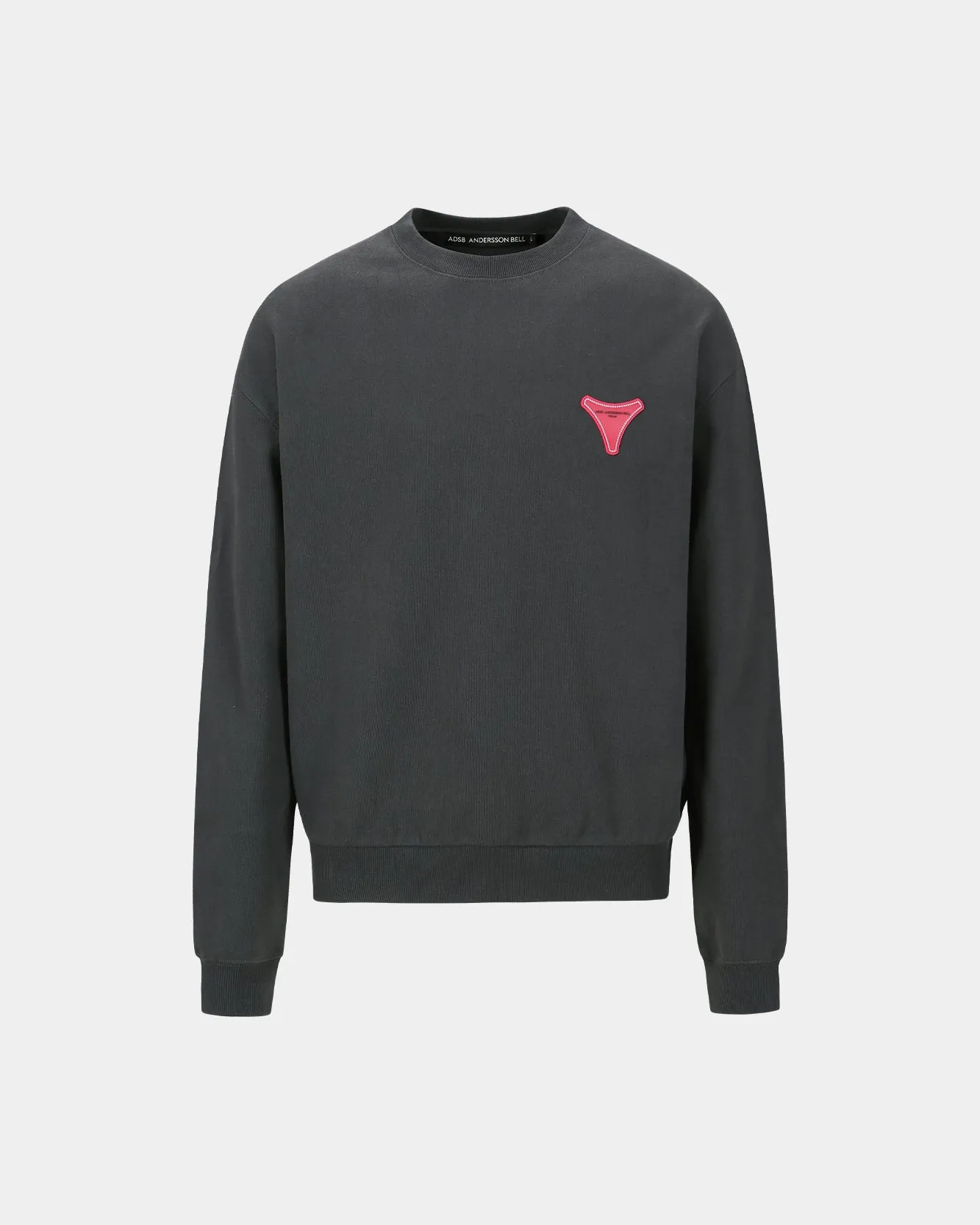 UNISEX STOOL PATCH LOGO SWEATSHIRTS atb1272u(CHARCOAL) sold by Andersson Bell product image thumbnail 2