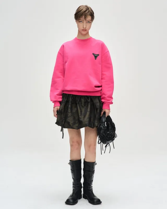 UNISEX STOOL PATCH LOGO SWEATSHIRTS atb1272u(PINK) sold by Andersson Bell