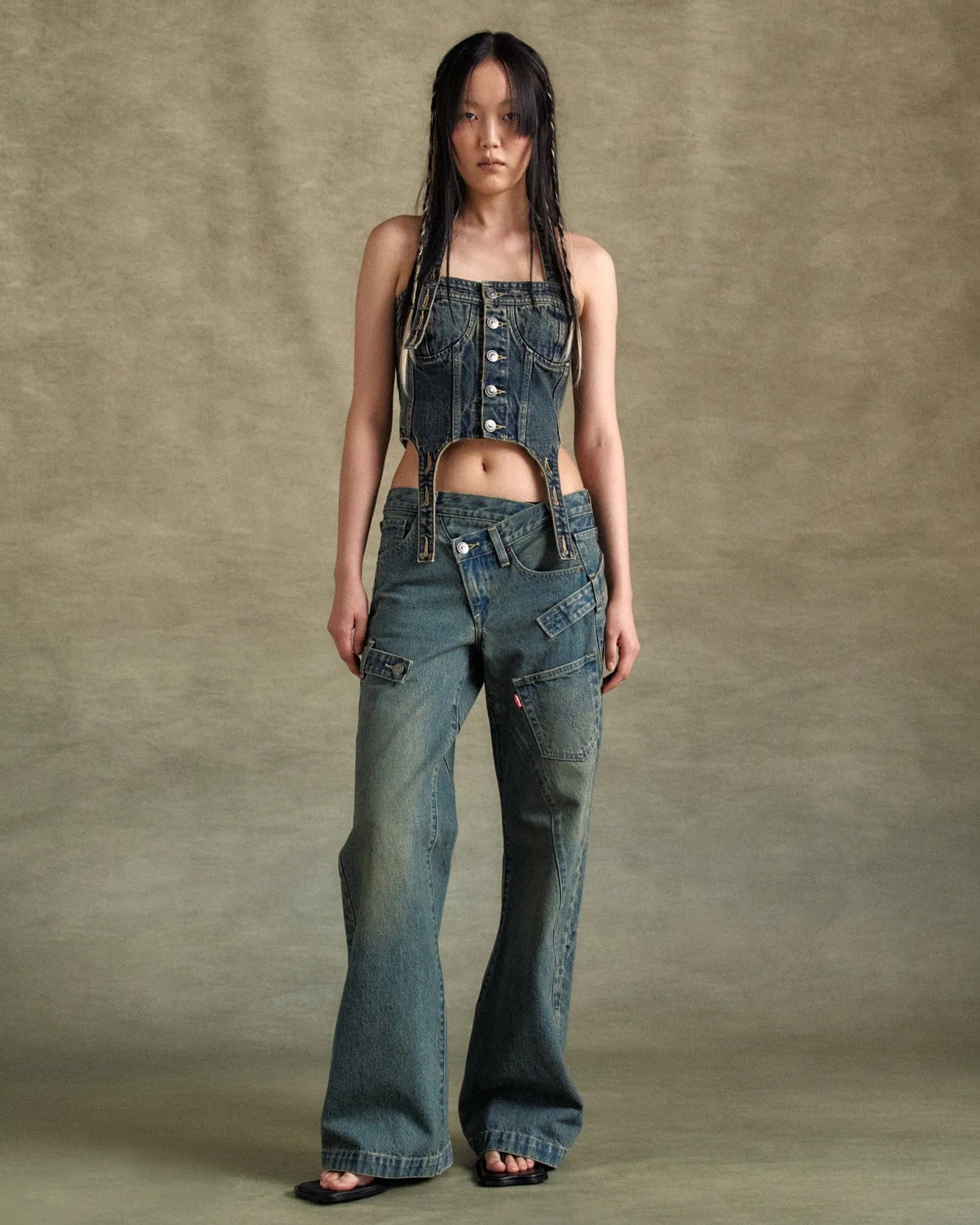 LEVIS X ADSB DENIM CORSET atb1219w(TINTED INDIGO) sold by Andersson Bell product image thumbnail 5