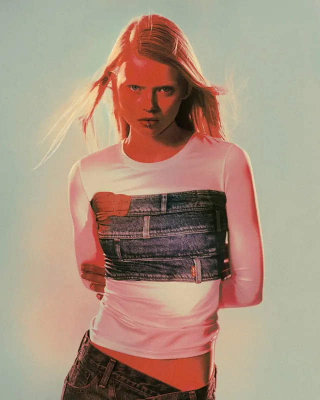 LEVIS X ADSB SECOND SKIN TOP atb1221w(DENIM PRINT) made by Andersson Bell