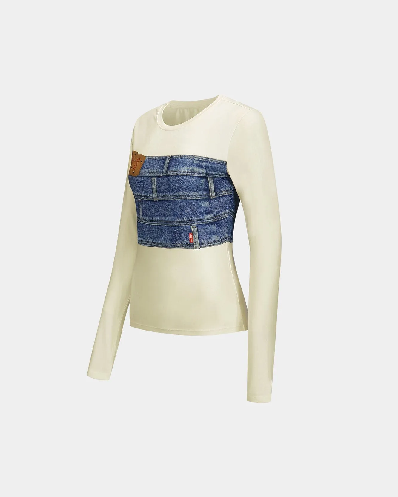 LEVIS X ADSB SECOND SKIN TOP atb1221w(DENIM PRINT) sold by Andersson Bell product image thumbnail 3