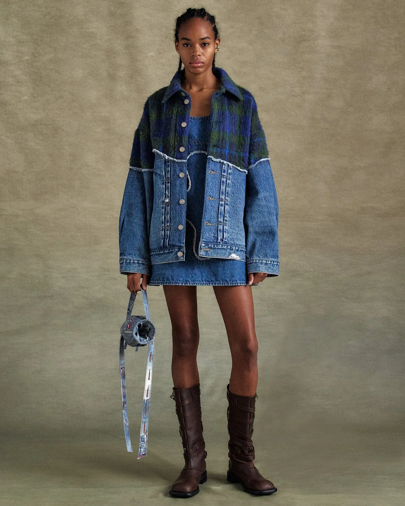 LEVIS X ADSB SPLICED TRUCKER awa670u(INDIGO/GREEN) sold by Andersson Bell product image thumbnail 5