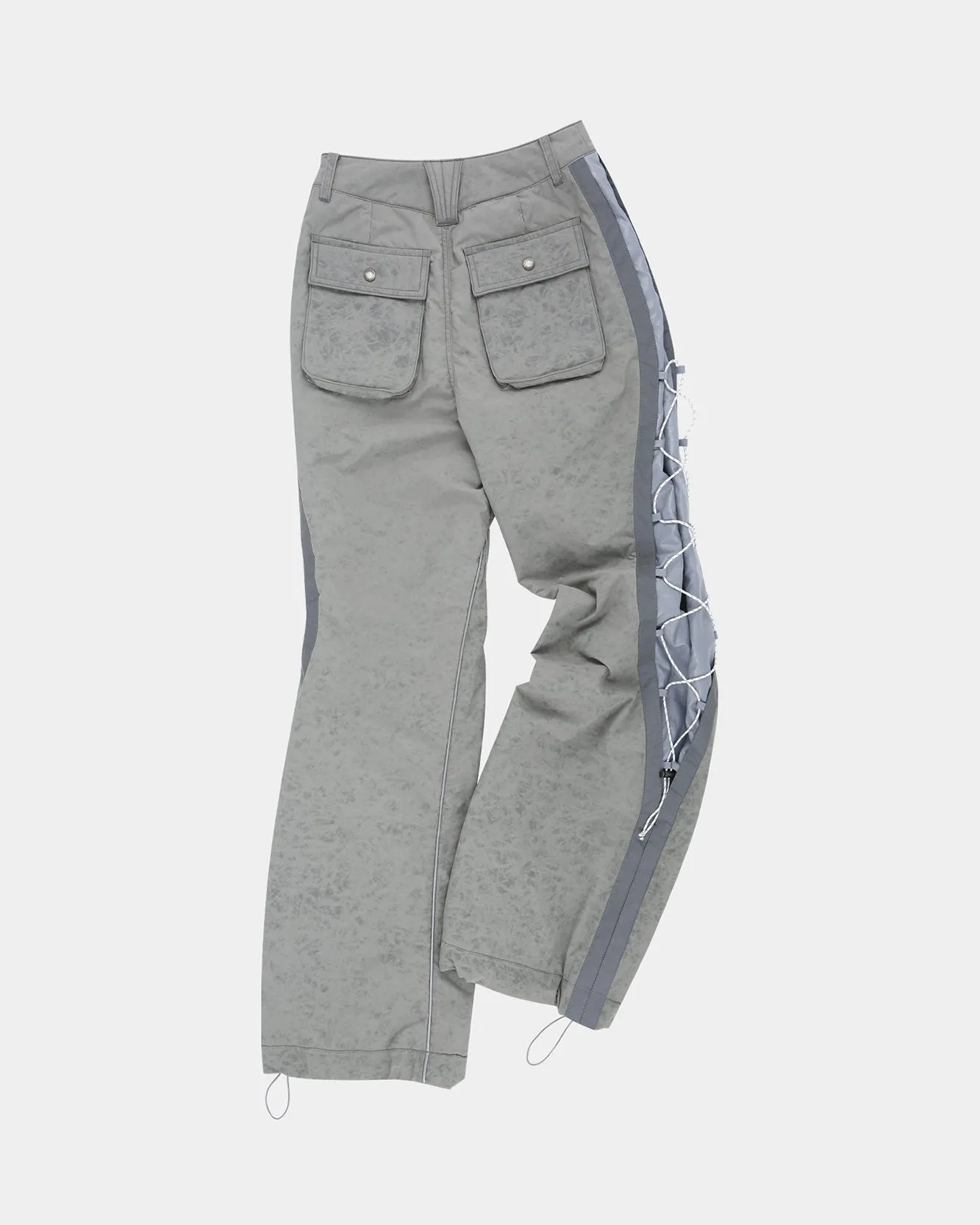 CRACK PADDED LACE-UP WIDE PANTS apa770w(GREY) sold by Andersson Bell product image thumbnail 3